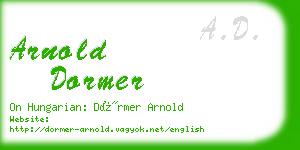 arnold dormer business card